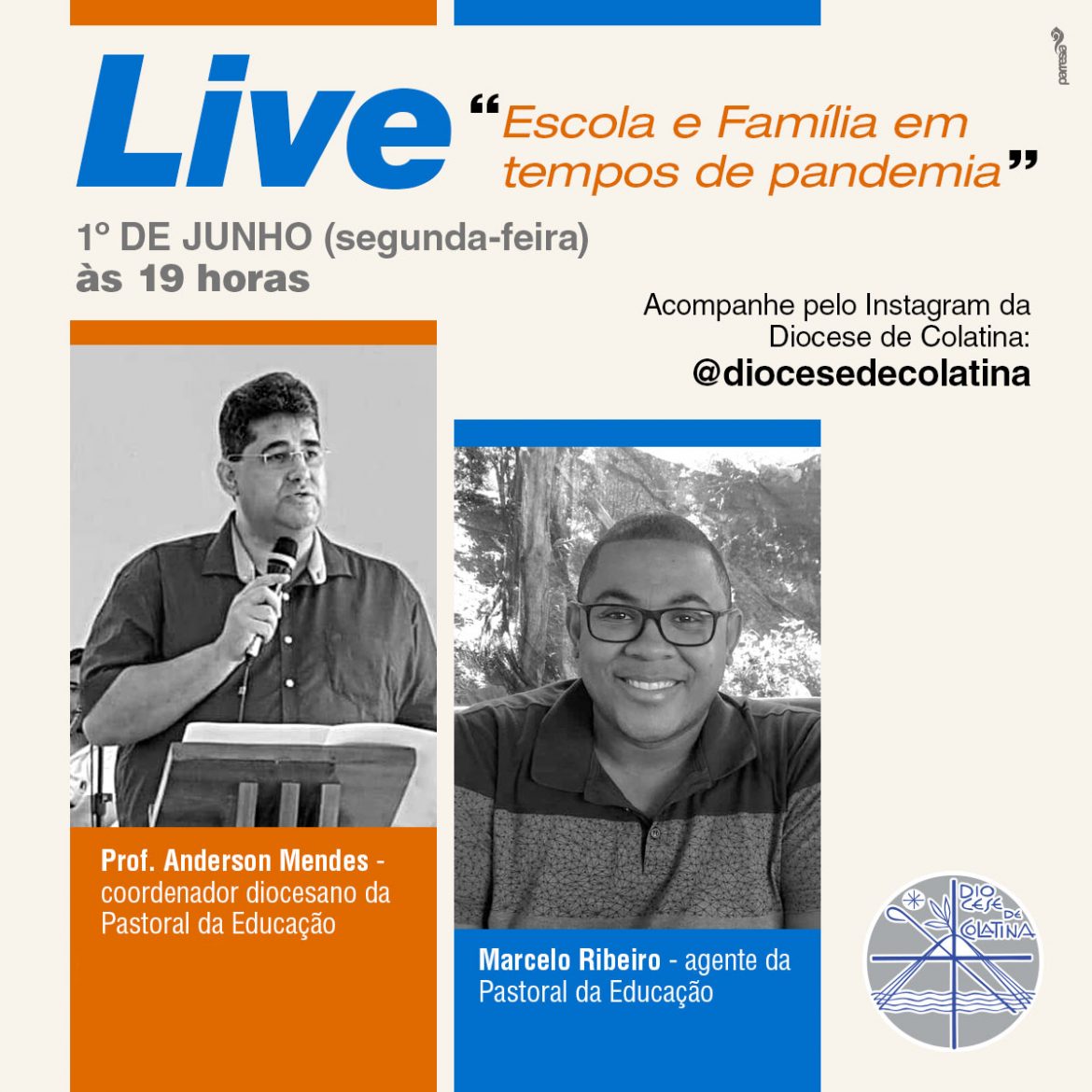 Participe da nossa live sobre educação em tempos de pandemia