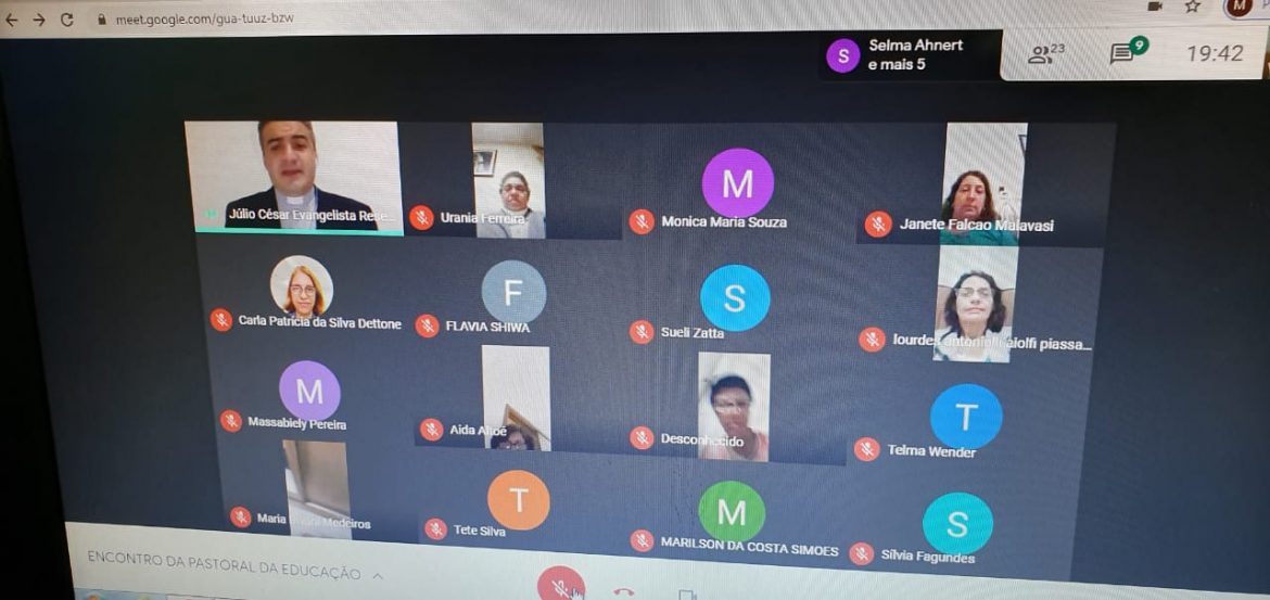 PASTORAL DA EDUCAÇÃO DA DIOCESE DE COLATINA REALIZA ENCONTRO VIRTUAL