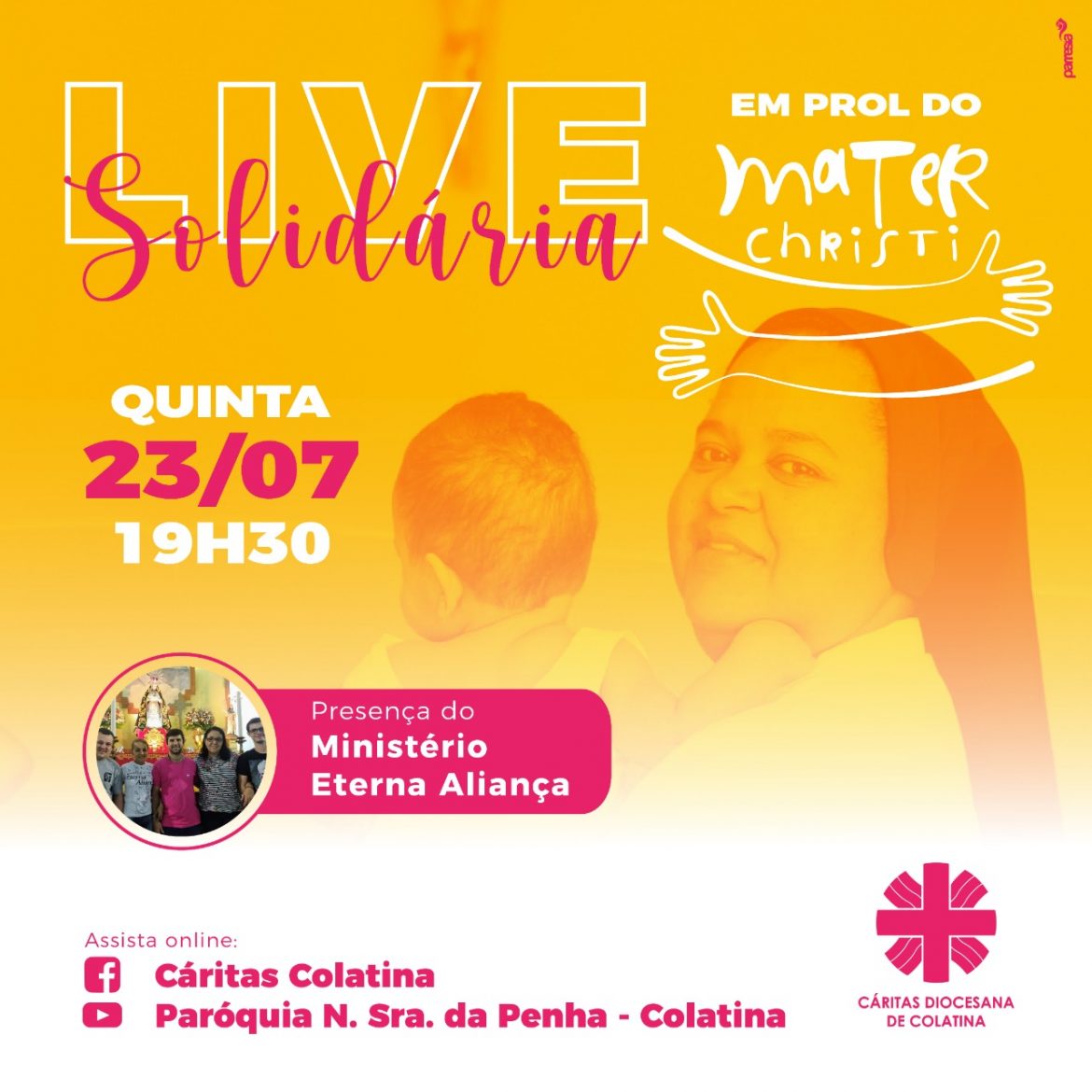 LIVE SOLIDÁRIA EM PROL DO MATER CHRISTI
