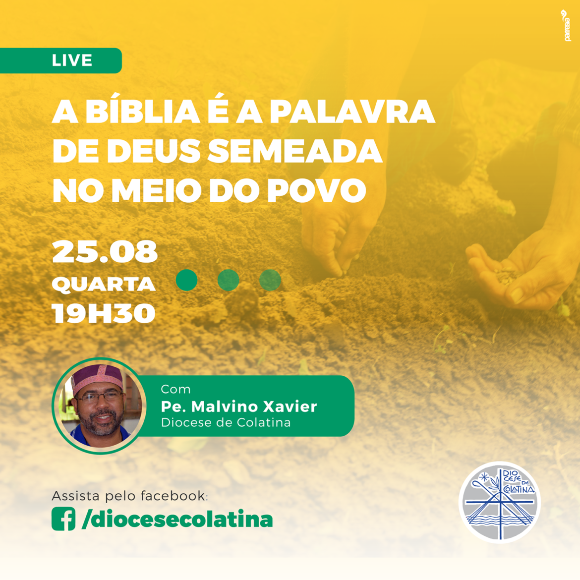 Padre Malvino conduzirá live sobre a Bíblia