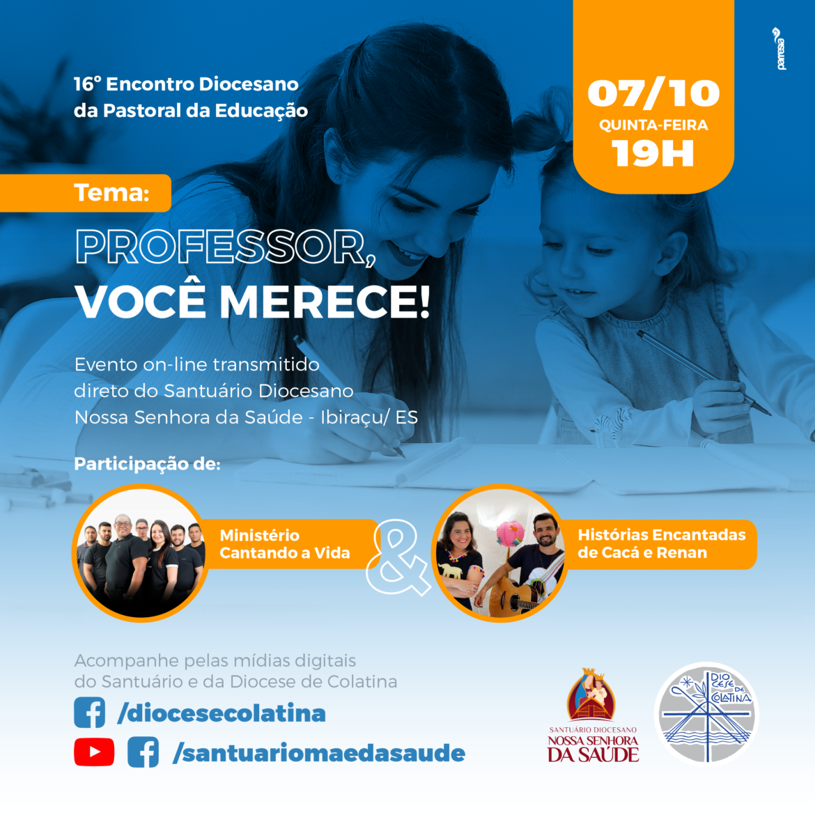 Encontro Diocesano da Pastoral da Educação fará homenagem aos professores