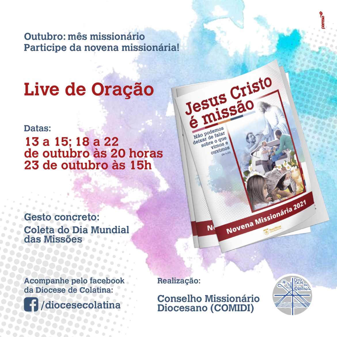 Outubro: Mês Missionário! Confira nossa programação