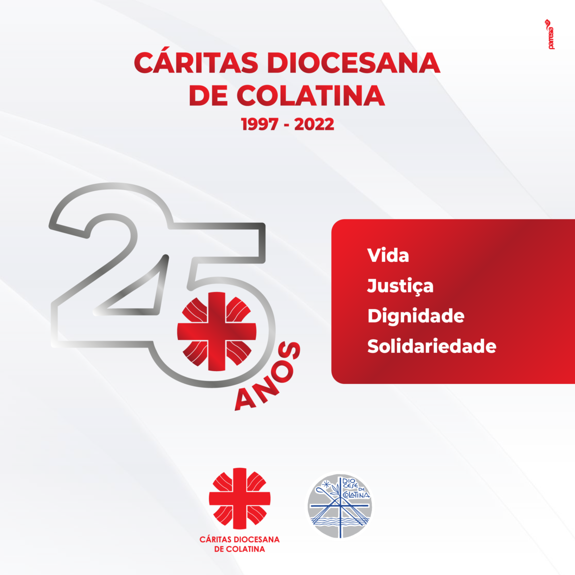 CONVITE: missa em ação de graças pelos 25 anos da Cáritas Diocesana