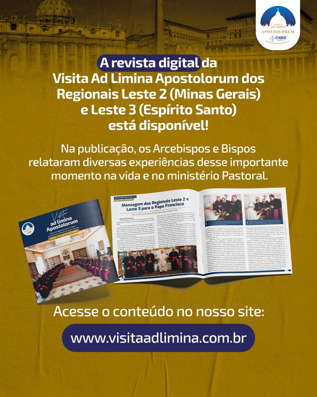 Revista AD LIMINA_card LANÇADA REVISTA DA VISITA AD LIMINA APOSTOLORUM