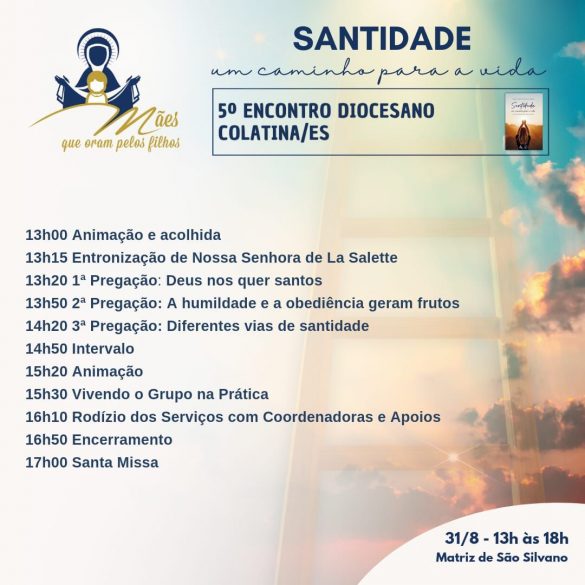 5º Encontro Diocesano das Mães que Oram pelos Filhos: ‘Um Caminho para a vida’