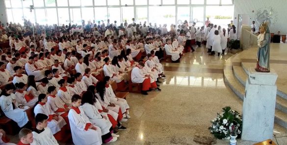 1ª Romaria dos Coroinhas e Cerimoniários da Diocese de Colatina ao Santuário Nossa Senhora da Saúde