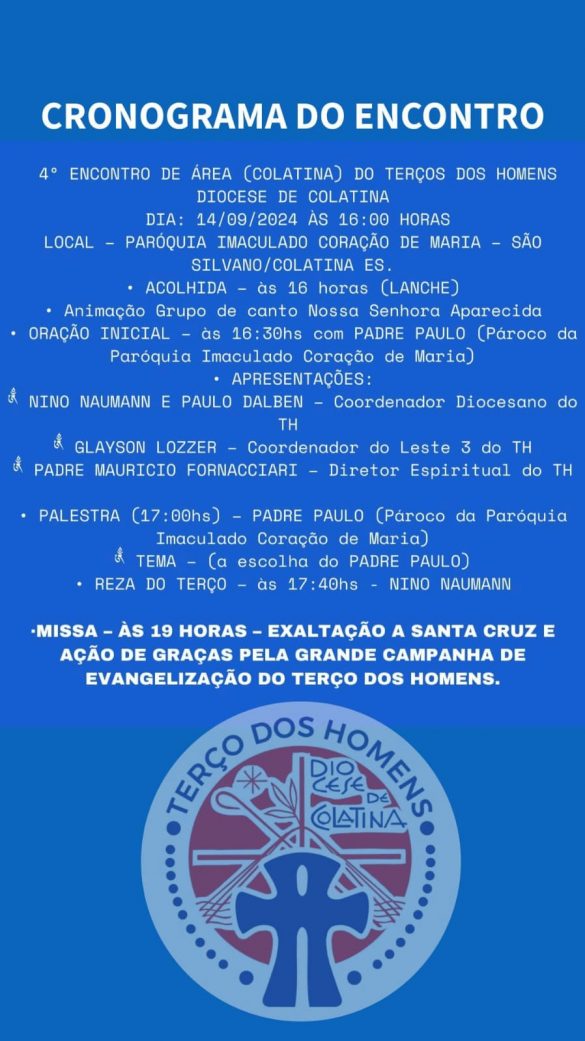 4º Encontro de Área do Terço dos Homens: Fé, Comunhão e Evangelização em Colatina