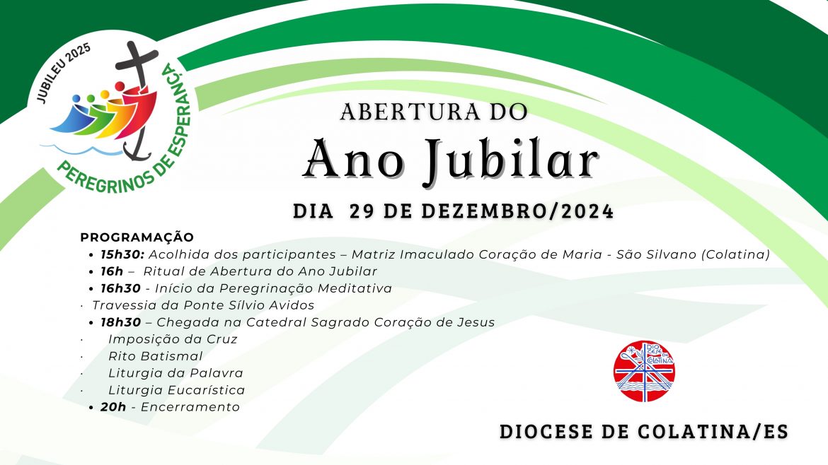 Programação da abertura do Ano Jubilar na Diocese de Colatina