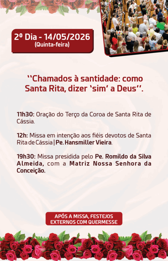 Paróquia Santa Rita celebra novena dos 20 anos em Linhares