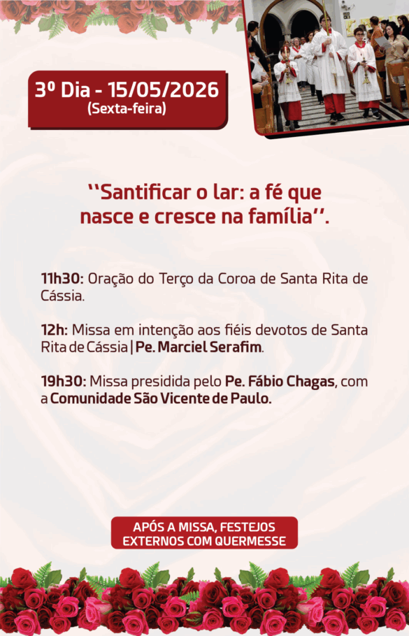 Paróquia Santa Rita celebra novena dos 20 anos em Linhares