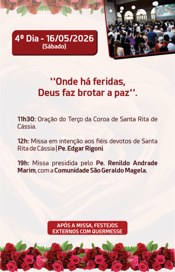 Paróquia Santa Rita celebra novena dos 20 anos em Linhares