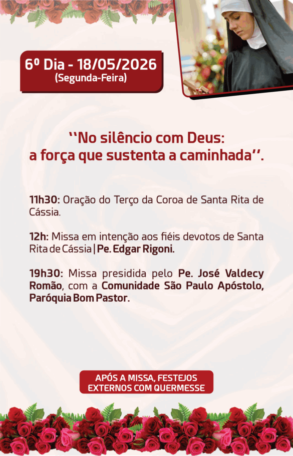 Paróquia Santa Rita celebra novena dos 20 anos em Linhares
