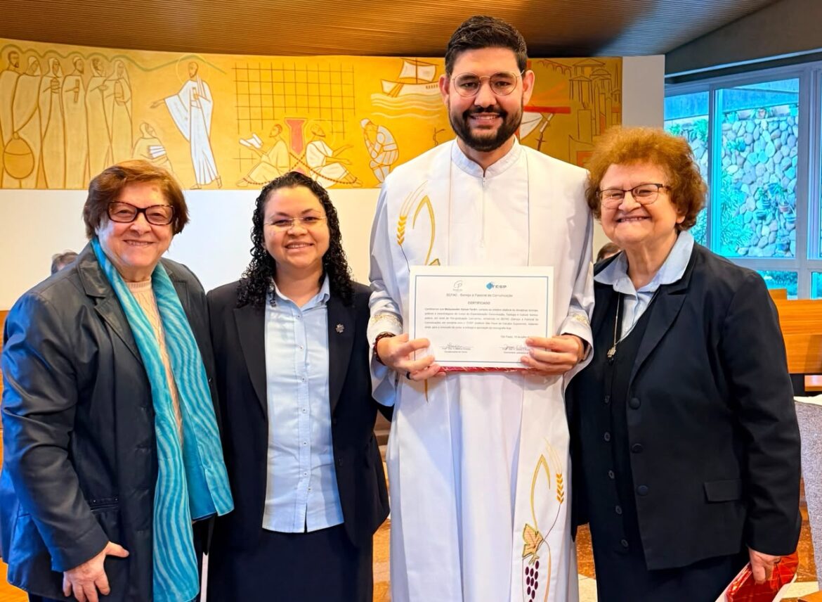 Comunicação que evangeliza: Padre Melquisedec Fardin conclui etapa formativa no SEPAC/ITESP
